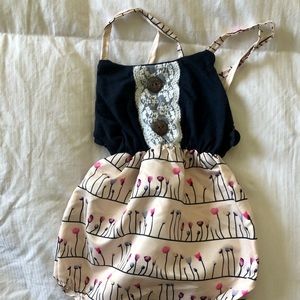 Baby girl floral boho bubble